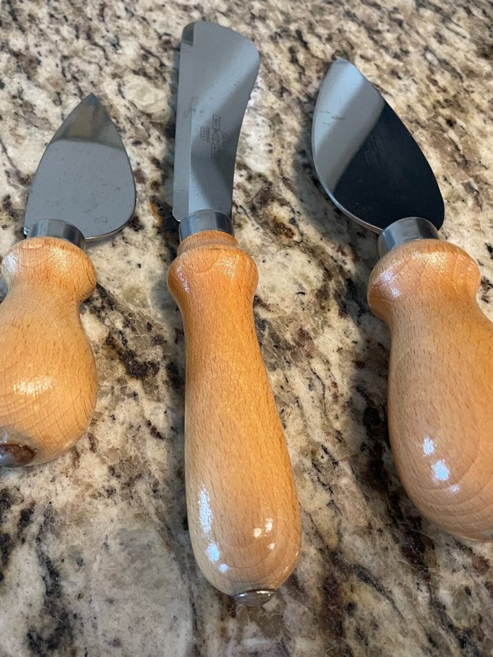 Italian Cheese Knife Cutlery Set - Metal & Wood Made in Italy